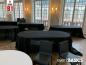 Preview: Nessel B1 schwarz BW auf Papphülse 160cm breit,  200g/m² - Die Tischdecke für die Lange Tafel - eventBASICS